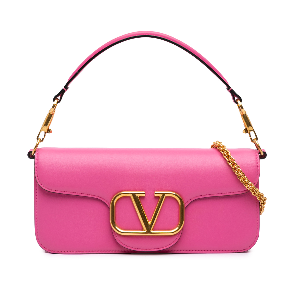 Pre-Loved Valentino Medium Calfskin VLogo Loco Satchel